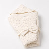 Adorables Baby Quilted Wrapper Blanket | 6 Layer Muslin Hooded Receiving Wrap with Belt for Newborn & Infants | Cotton, Soft Bre