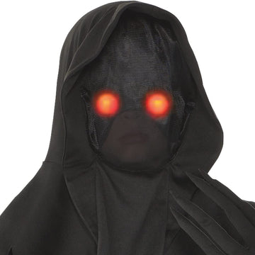 Amscan Light Up Glaring Grim Reaper Halloween Costume For Boys, Medium (8-10), Includes Robe, Mask, Belt, Gloves