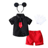 Dressy Daisy Baby Boys Mouse Halloween Costume Fancy Party Dress Up Suit Set with Mouse Ears and Gloves Size 18-24 Months