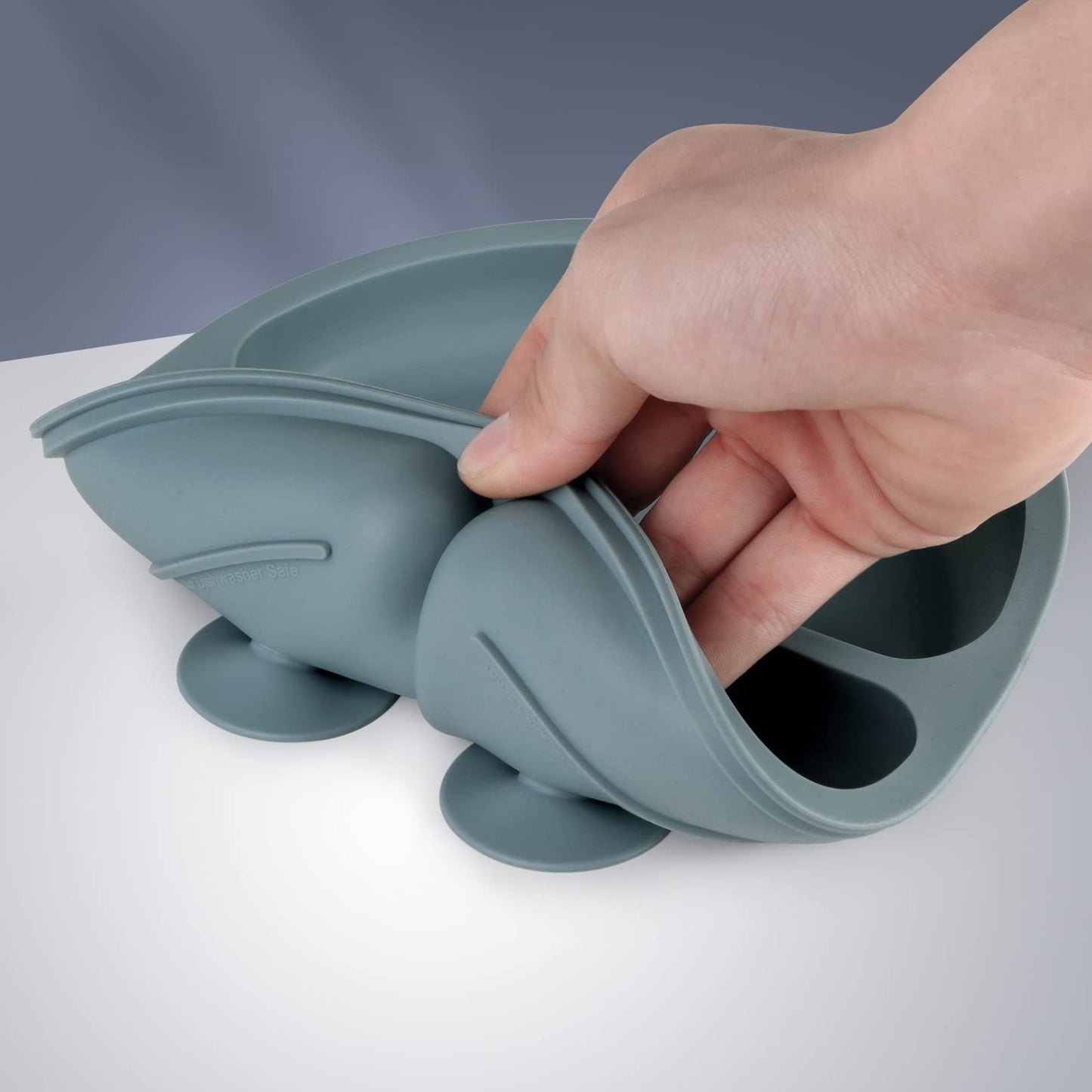 Eascrozn Toddler Plates 3 Pack, Divided Suction Plates For Baby, 100% Food Grade Silicone Baby Plates, Non-Slip, Baby Led Weanin