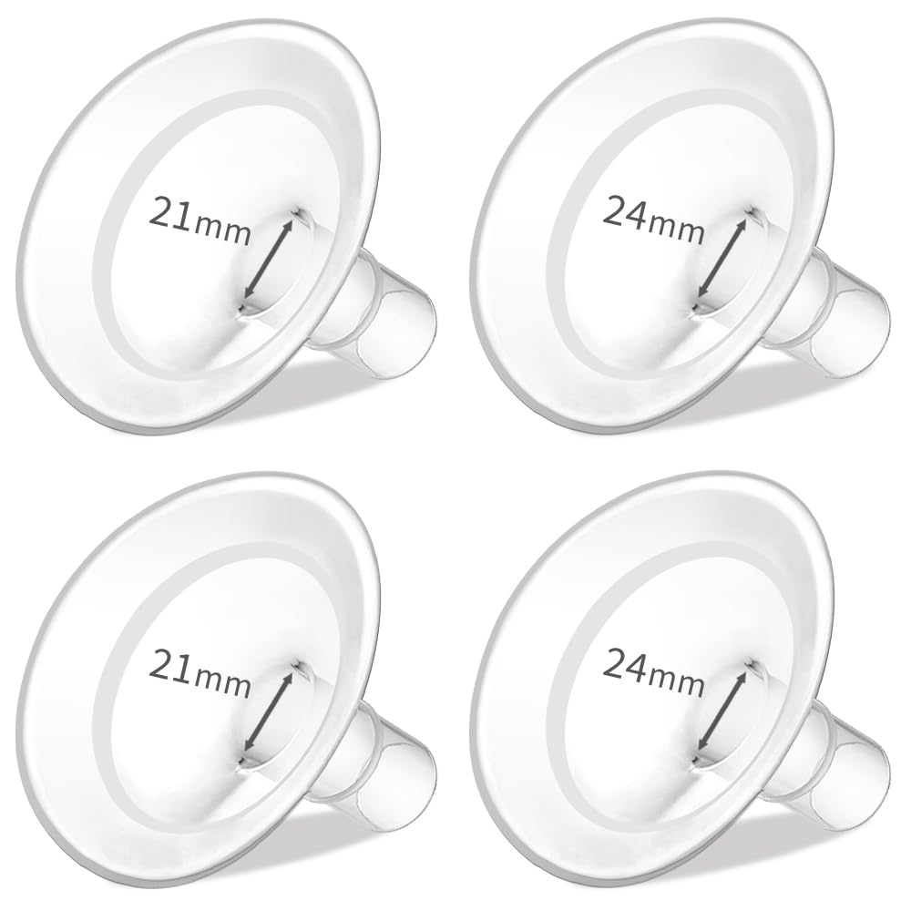 Pumpmom-Us 21Mm And 24Mm Oval Shields Compatible With Medela Breast Pump Parts, Replace Flanges Accessories For Pump In Style Pe