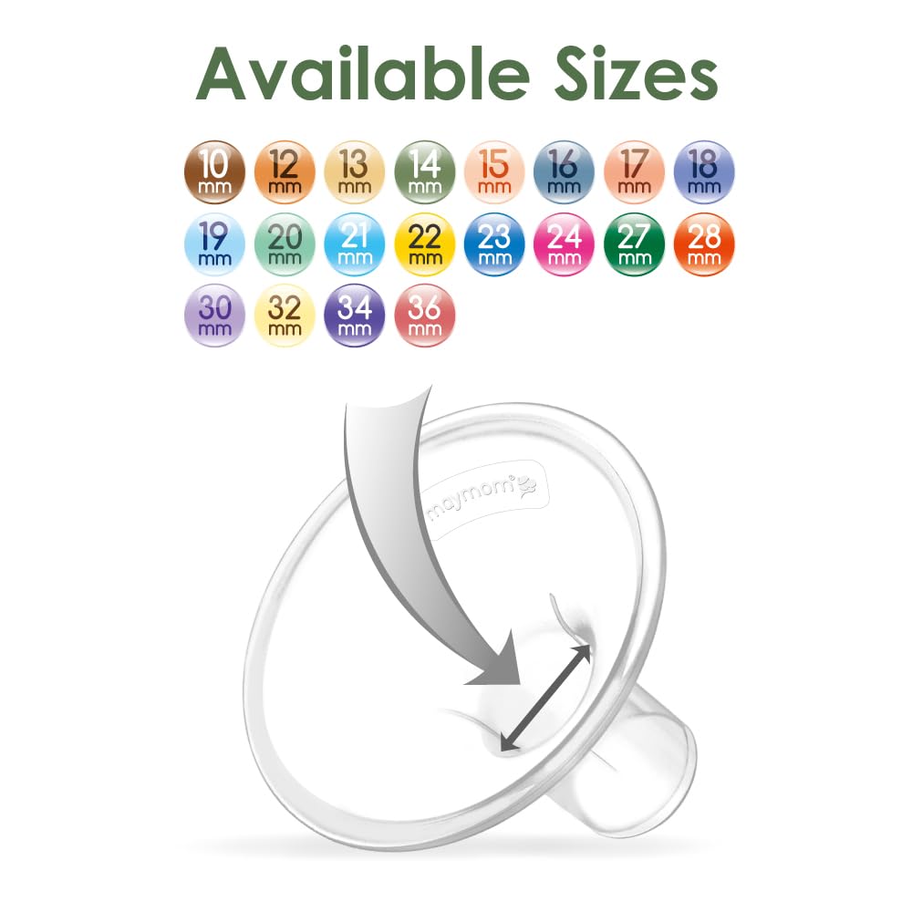 2X 20 Mm Maymom Two-Piece Wide Neck Pump Parts Compatible With Spectra S1,Spectra S2 Pumps And 2 Valves; Incl Wide Mouth Flanges