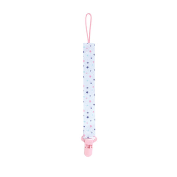 Nuby Pacifinder Baby Pacifier Clip - (2-Pack) - Pacifier Holder Clip With Convenient Hook Loop - Flowers And Polka Dots