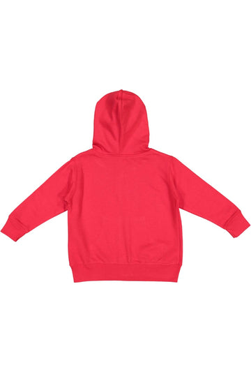 Rabbit Skins Toddler Full-Zip Fleece Hooded Sweatshirt, Red, 2T, Small