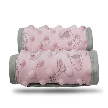 Dodo Nici Car Seat Strap Cover For Baby, Seat Belt Cover Cushion, Belt Pads Fit Baby Carrier/Pushchair/Stroller, Cozy Peace Dott