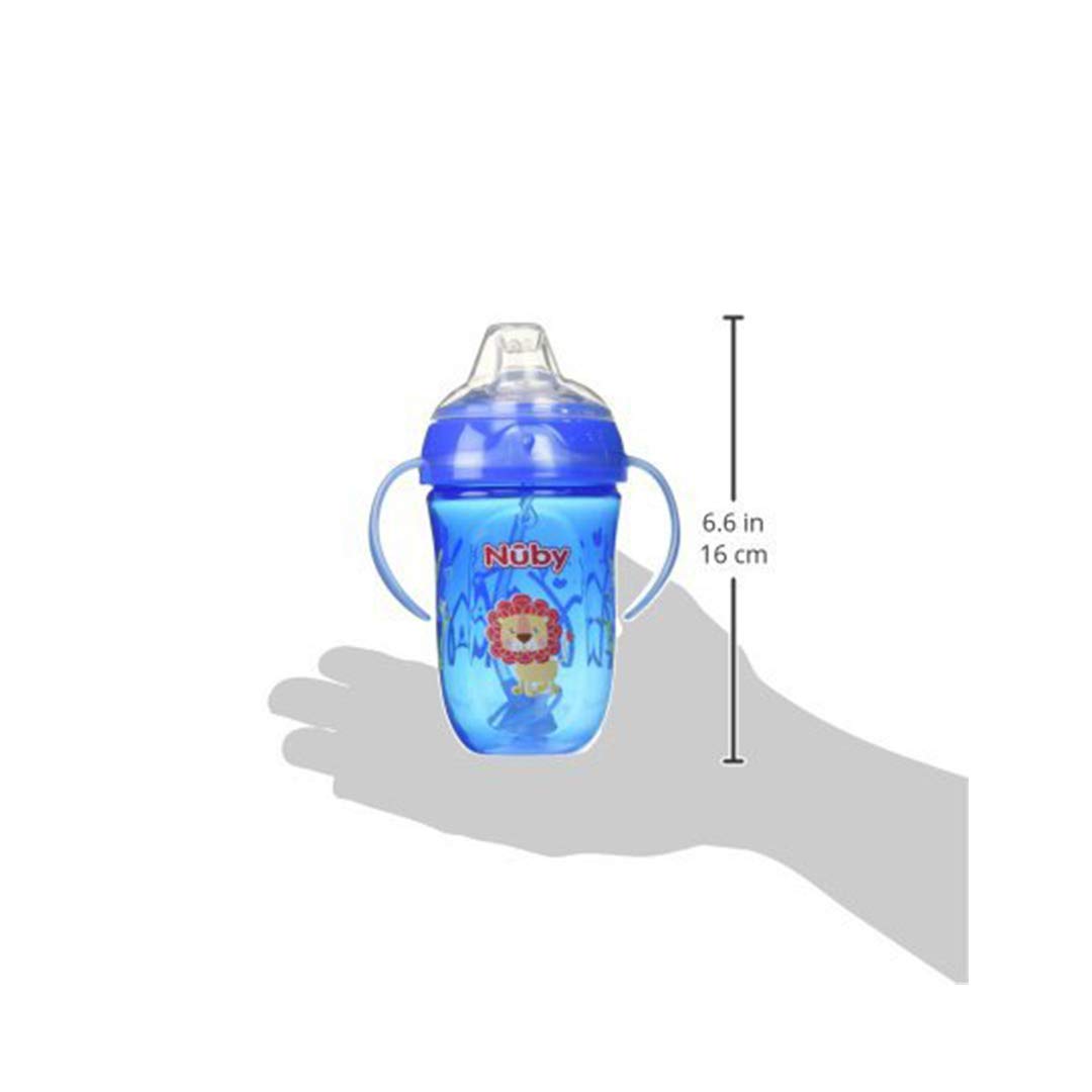 Nuby Comfort 360 Plus Trainer Two Handle Sippy Cup - (2-Pack) 9 Oz - 3+ Months - Blue