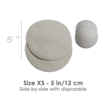Soothingly Soft Merino Wool Nursing Pads, Style Softline, Extra Thickness, 5 In. Diameter (Xs)