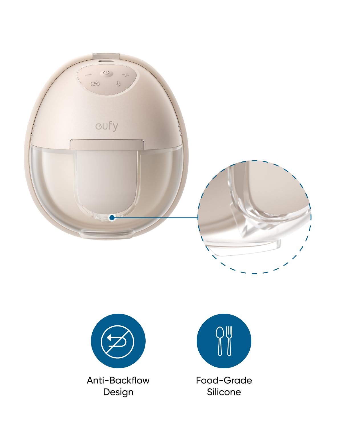 Eufy Original Duckbill Valvue (4-Pack) For Wearable Breast Pump E10/S1/S1 Pro, Leak-Proof And Dust-Proof Breast Pump Replacement