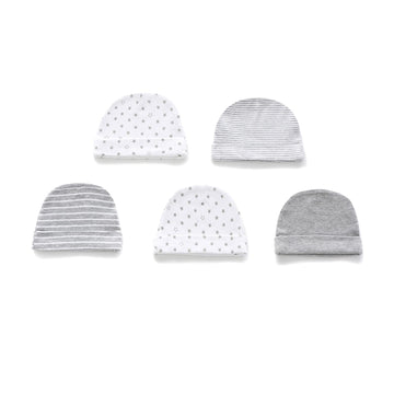 Mamimaka Baby Hat And Mittens Set - Newborn Baby Hats Caps For Boys & Girls, 0-6 Months, 100% Cotton