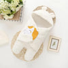 NAMAN Baby Unicorn Embroidered Solid Color Soft Wearable Hooded Blanket for Baby Boys and Girls (White)