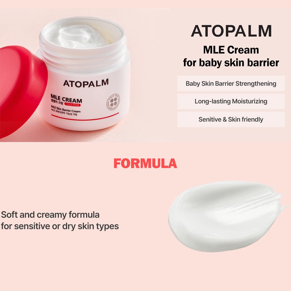 Atopalm Mle Eczema Cream 2.2 Fl Oz, Premium Baby Face And Body Moisturizer For Skin Barrier, Daily Long-Lasting Moisturizing Fac