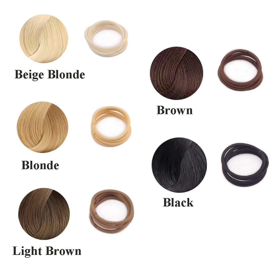 100Pcs Baby Hair Ties Small Elastic Toddler Hair Ties Seamless Hair Bands Ponytail Holders For Kids Girls(2 Mm X 2.5 Cm,Beige Bl