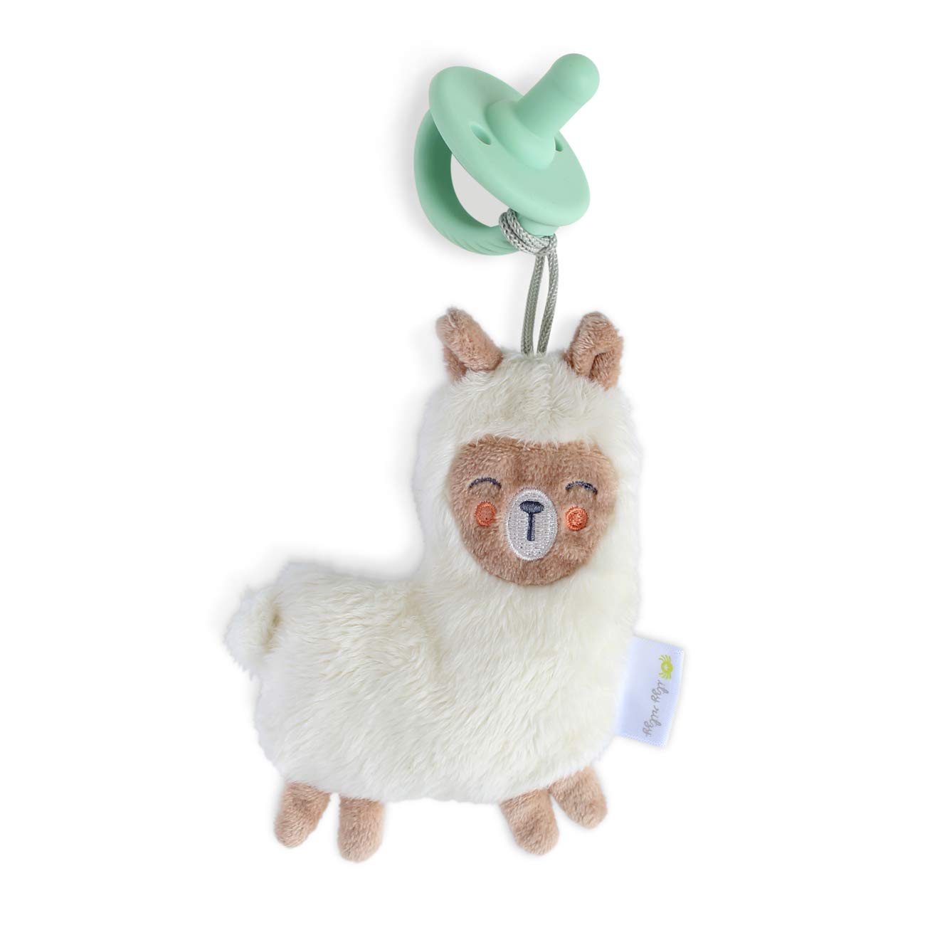 Itzy Ritzy Pacifier & Lovey Set - Includes Silicone Pacifier with Stuffed Animal Lovey - Detachable Plush Llama Binky Holder & C
