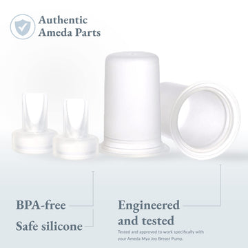 Ameda Universal Spare Parts Kit | Breast Pump Accessories | Ameda Breast Pump Parts | (2) Diaphragms & (2) Valves | Compatible W