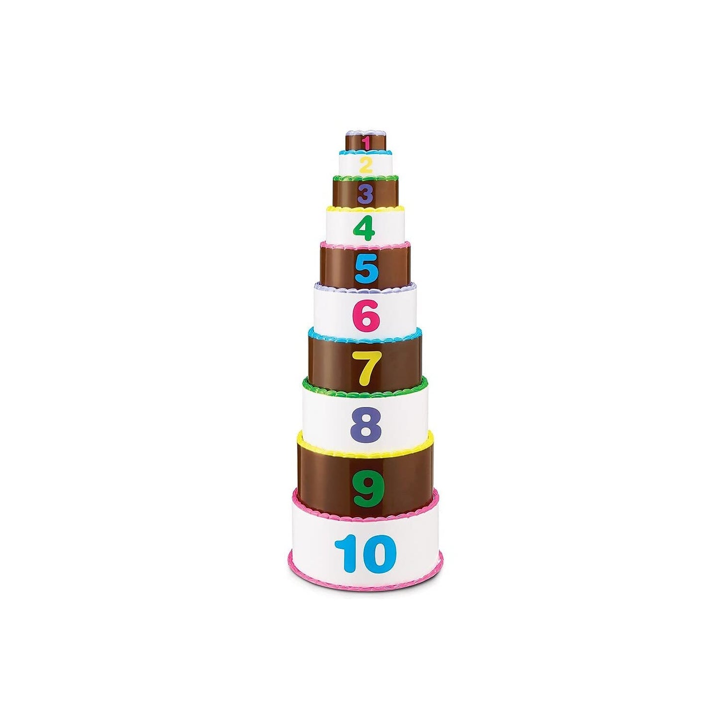 Learning Resources Stack and Count Layer Cake - 10 Pieces, Ages 18+ Months Toddler Learning Toys, Early Stacking and Counting Sk