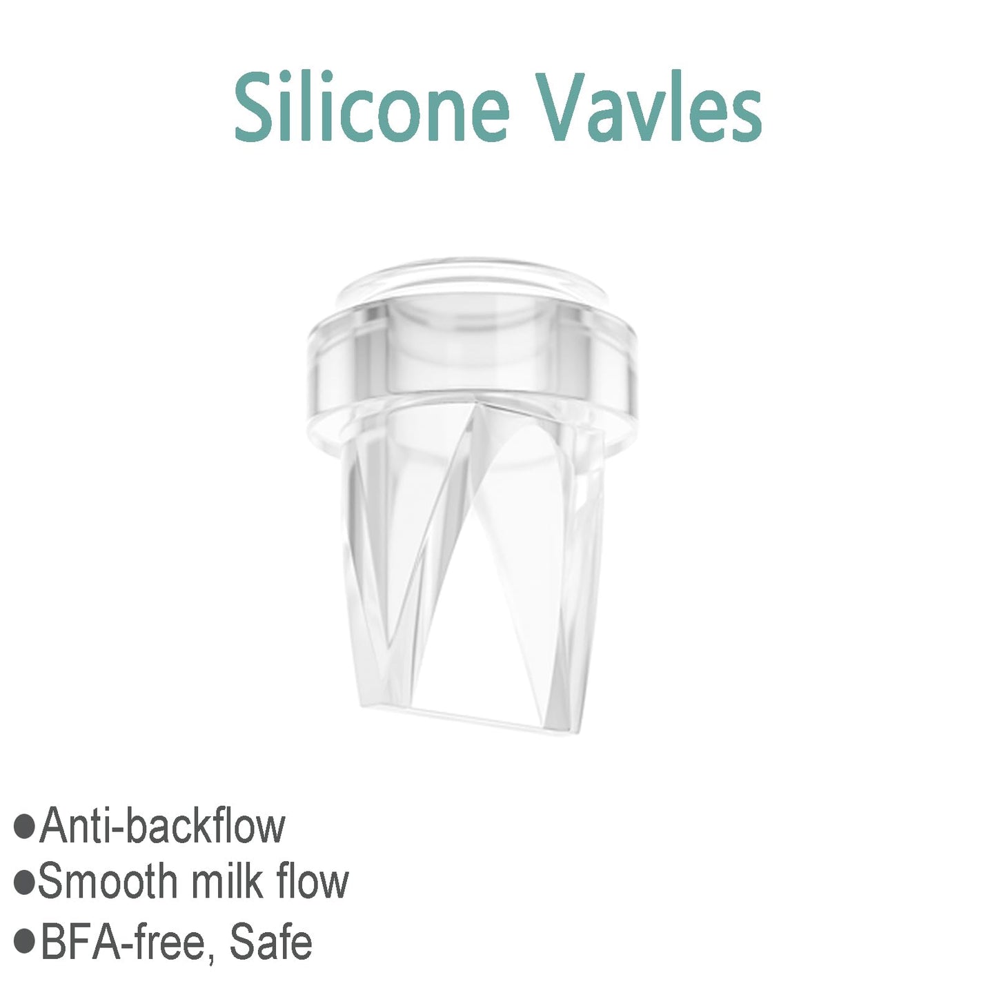 Tovvild Duckbill Valve Silicone Diaphragm 4Pcs, Suitable For Mommed S21 Breast Pump, Compatiable With Missaa Mumgaroo S18/S19, B