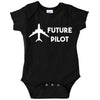 Future Pilot Funny Baby Bodysuit Infant (Black, 6 Months)