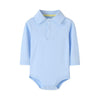 Teach Leanbh Infant Baby Polo Bodysuit Cotton Long Sleeve Pure Color Shirt 3-24 Months (24 Months, Baby Blue)