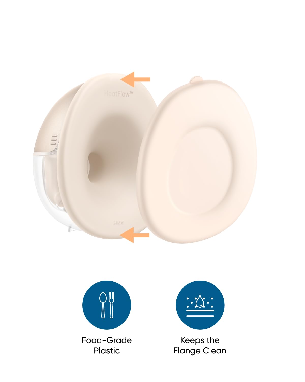 Eufy Original Dust Cover (2-Pack) For Wearable Breast Pump E10/S1/S1 Pro, Leak-Proof And Dust-Proof Breast Pump Replacement Part