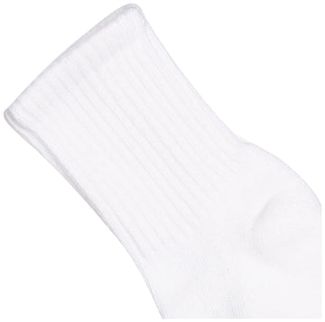 Jefferies Socks Baby Girls Unisex Newborn Seamless Sport Half Cushion Crew Socks 6 Pack, White, 0-3 Months Us