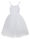 Lyxiof Toddler Tutu Dress Baby Girls Tulle Sleeveless Princess Party Sundress White 7 Years