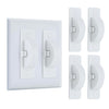 Roxiuc 4 Pack White Light Switch Guard - Child Proof, Dimmer Compatible, Indoor/Outdoor - Decorator Switch Type