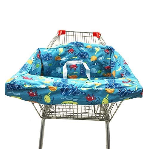 Pozico Shopping Cart Cover For Baby Or High Chair Cover,Baby Shopping Cart Cover Machine Washable/Free Portable Cloth Bag-Underw