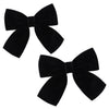 Hjiaruiky Hair Bows, 2Pcs Handmade Velvet Bows For Girls Toddlers, Light Weight Hair Clips, Sturdy Alligator Clips, Black