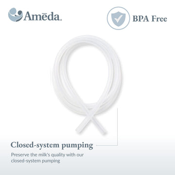 Ameda Mya Breast Pump Replacement Tubing, Closed-System Pumping, Breastfeeding Equipment & Accessories (2 Count)