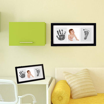 Baby Ink Hand And Footprint Kit, Newborn Handprint Photo Frame Kit With 2 Clean-Touch Ink Pad, Gender-Neutral Baby Keepsake, Bab