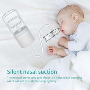 Nasal Aspirator For Baby, Portable Hand Puller Nose Sucker, Quiet Suction Easy To Operate | Reusable | Soft Silicone Nose Cleane