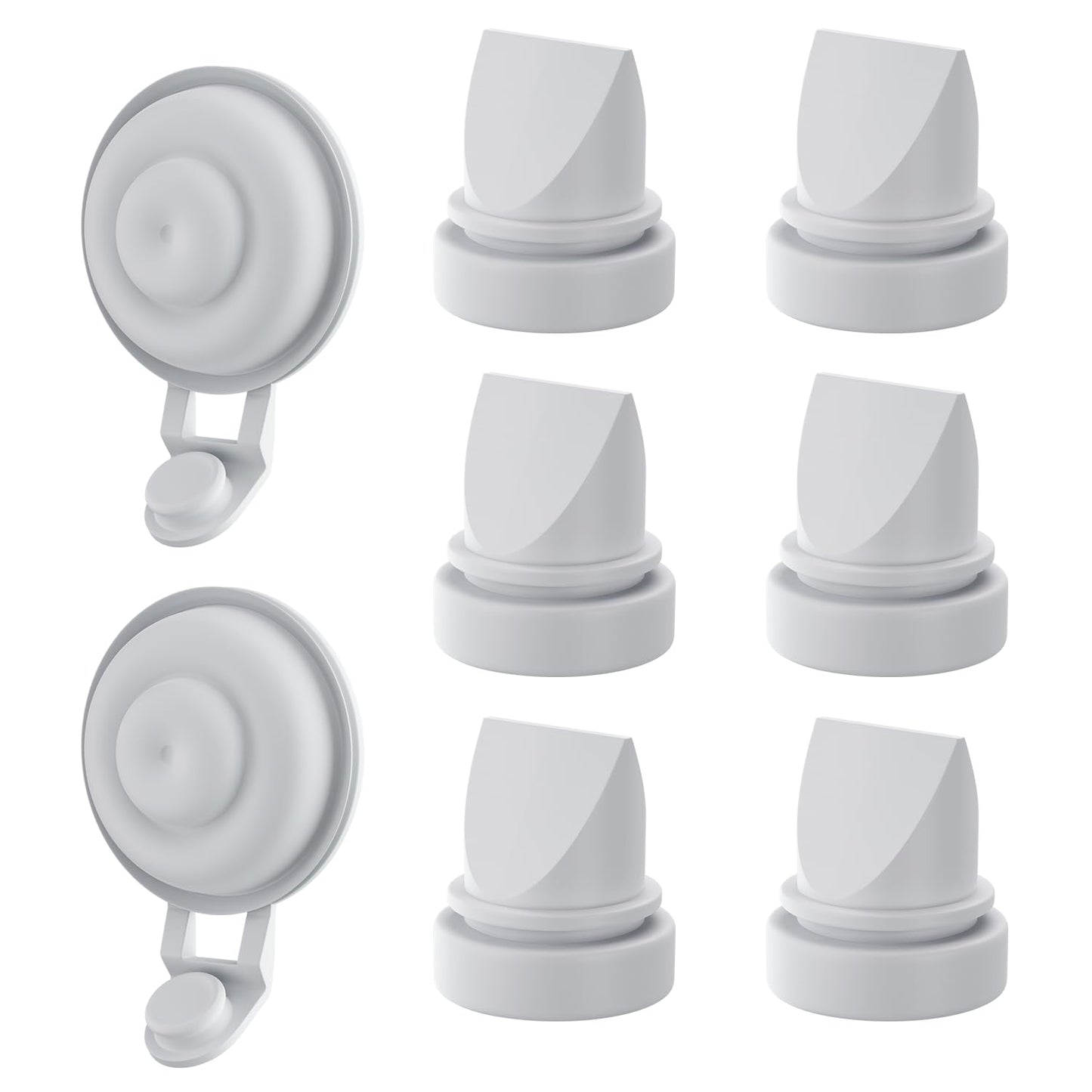 Tovvild 6 Pc Duckbill Valves And 2 Pc Silicone Diaphragms Compatible With Momcozy M9 Replacements Parts, Replace Mom Cozy M9 Pum