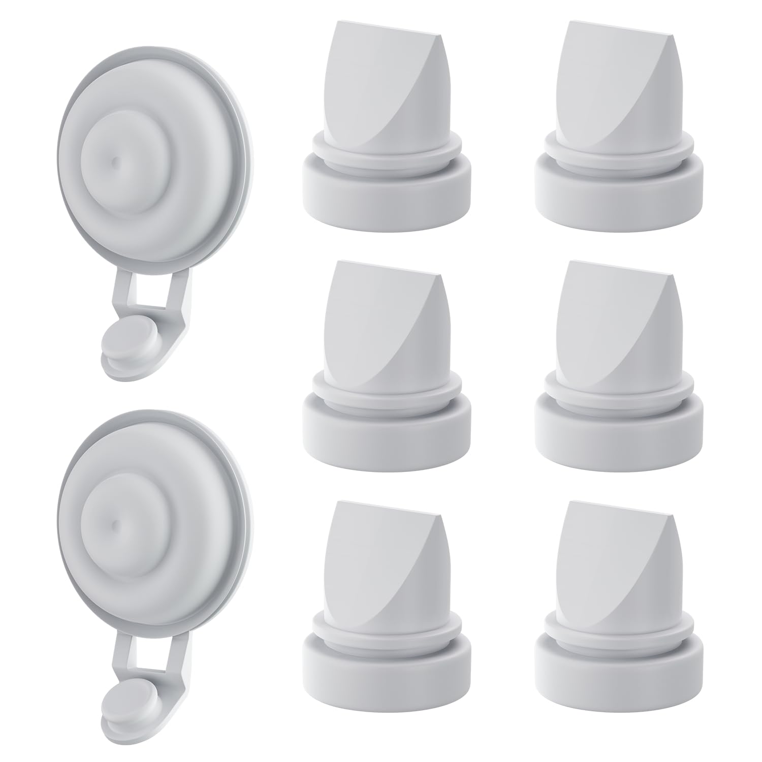 Tovvild 6 Pc Duckbill Valves And 2 Pc Silicone Diaphragms Compatible With Momcozy M9 Replacements Parts, Replace Mom Cozy M9 Pum