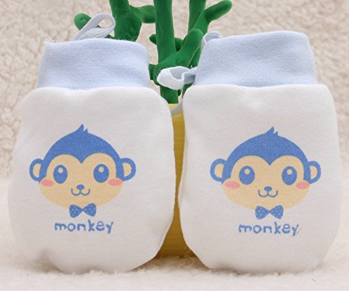 Adeimoo Cute Boys Girls Cotton No Scratch Gloves Drawstring Adjustable Mittens For Baby Infants