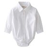 Momoland Infant Baby Boys Plaid Bodysuit Woven Shirt Button Up Long Sleeves Navy (White, 9-12 Months)