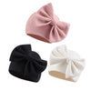 Newborn Baby Girl Hat Cotton Baby Bow Beanie Preemie Hats Spring Infant Hats For Girls 0-12 Months (White+Skin Pink+Black, 6-12