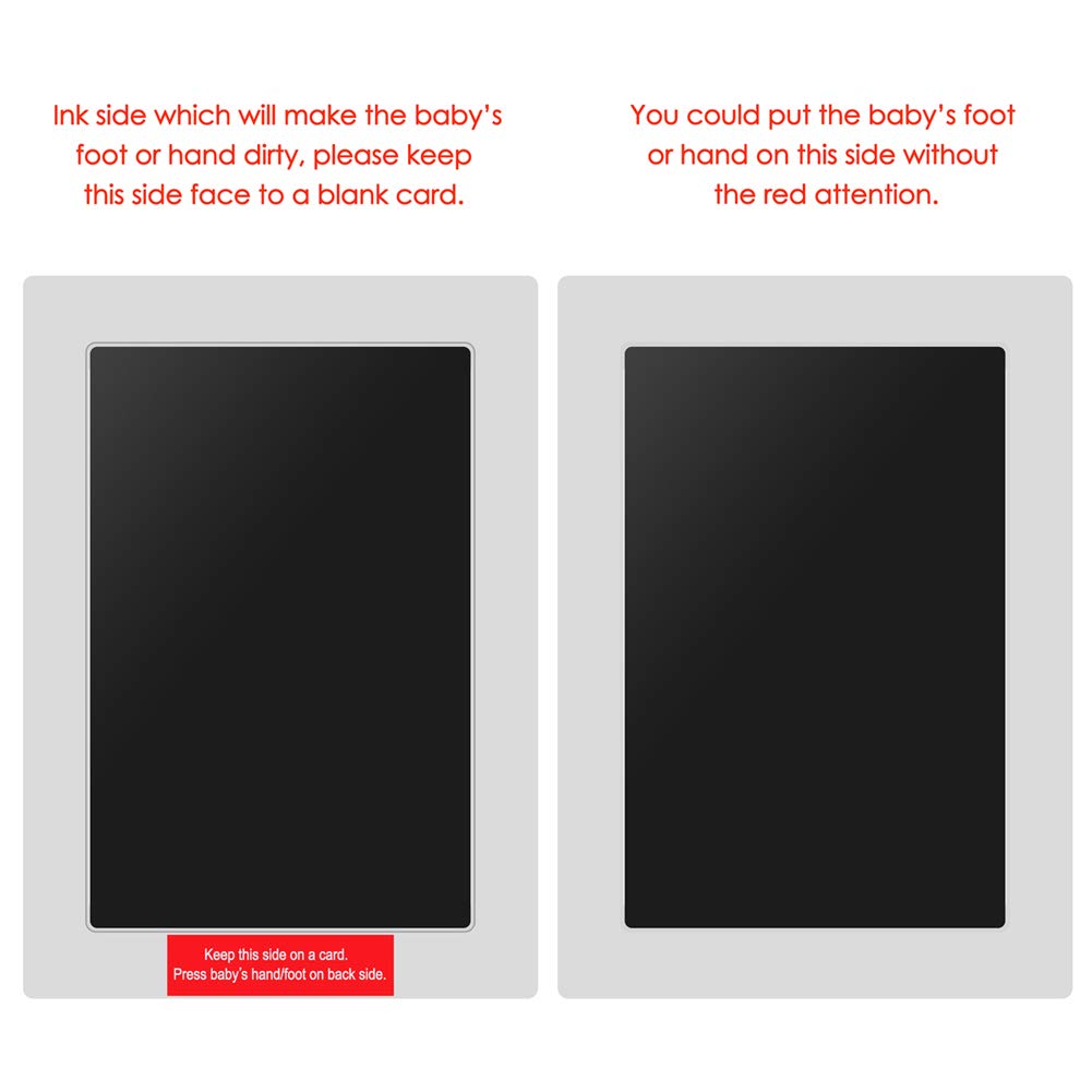 Large Size Baby Inkless Handprint And Footprint Kit With 4 Ink Pads And 8 Imprint Cards By Pchero, Ideal For Family Keepsake New