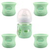 4 Pack Silicone Sleeves for Avent Natural Glass Baby Bottles, Anti Breakage Baby Bottle Holder, Compatible with Philips 4 OZ Ave