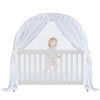 Wonder Space Elegant Baby Crib Net Tent - Minimalist Lace Design - Durable & Breathable Mesh To Keep Baby In & Stop Baby From Cl