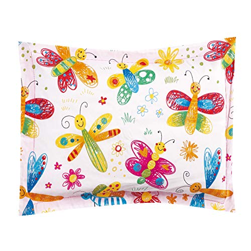 Sapphire Home 8 Piece Butterfly Full Bedding Set, Bed In A Bag, Kids Butterfly Comforter Set With Butterfly Sheets, Pillow Case,