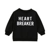 Yingisfitm Toddler Baby Girl Boy Valentines Day Outfit Crewneck Sweatshirt Long Sleeve Shirt Pullover Top Spring Clothes (Black-