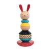 Petit Collage Modern Bunny Wooden Stacking Toy - Solid Wooden Stacking Rings for Kids, Activity Toys Designed with Safe Material