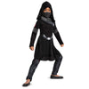 Girl'S Snake Eyes Costume For Kids, Deluxe Official Gi Joe Costume With Mask, Child Size Small (4-6X) Black