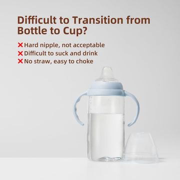 Thyseed Infant Spill Proof Weighted Straw Sippy Cups With Handles And Lids Breastfed Baby First Soft Spout Top Training Water Cu