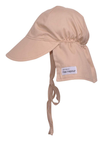 Flap Happy Baby Upf 50+ Flap Hat With Ties, Khaki, Small