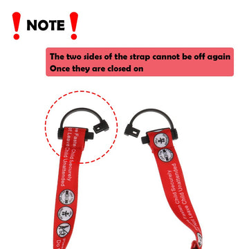 Hooshing 2Pcs Kids Baby Safety Seat Belt Adjustable Supermarket Shopping Cart Belt Chair Seat Belts Red