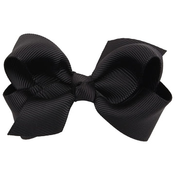 Zoonai 3 Inch Baby Girl Hair Bows Boutique Hair Clip Teens Toddlers Hairpin Headwear - Set Of 2 (Black)