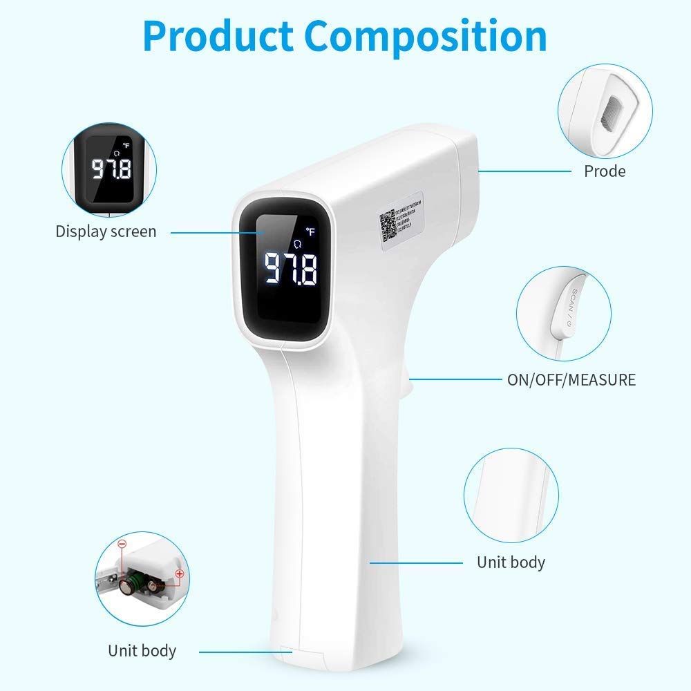 Bblove Non-Contact Infrared Forehead Digital Thermometer For Adults, Babies, Children, Kids