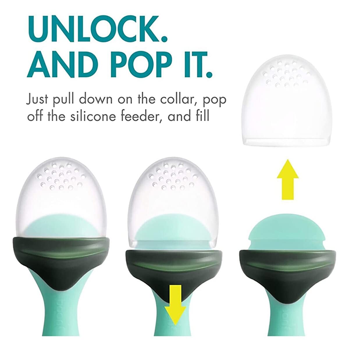 Boon Pulp Silicone Baby Fruit Feeder - Soft Silicone Baby Feeding - Fruit and Vegetable Baby Led Weaning Supplies - Baby Feeding