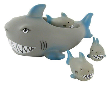 Playmaker Toys Rubber Baby Bath Animal Family Toy Sets (Shark)